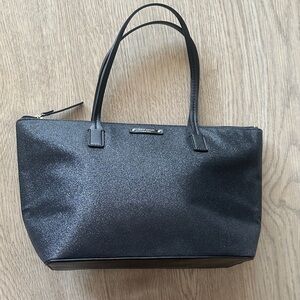Kate Spade Haven Lane Black Glitter Tote Bag
